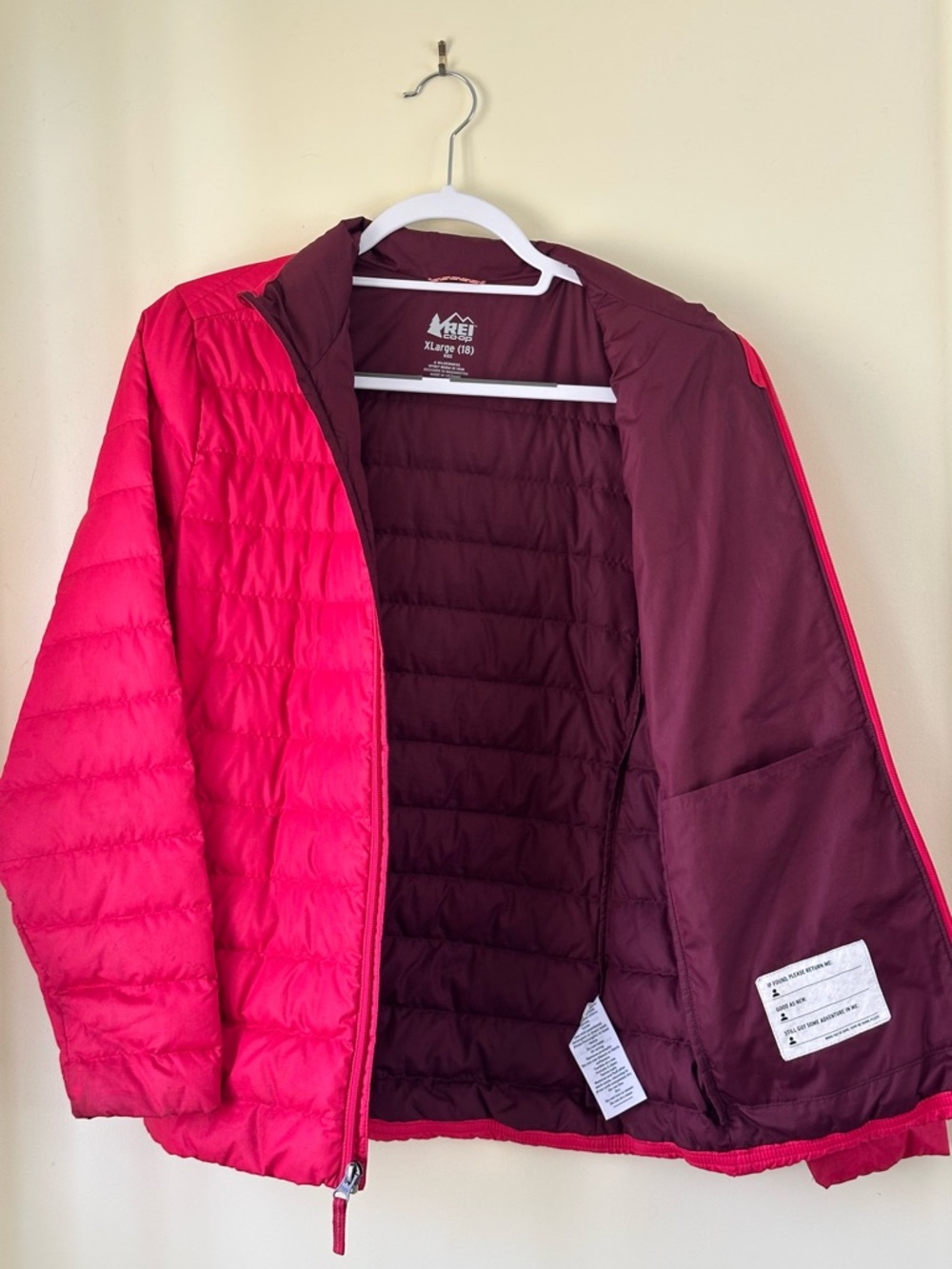 Kids REI 650 Puffer - XL, Red - Picture 4 of 13
